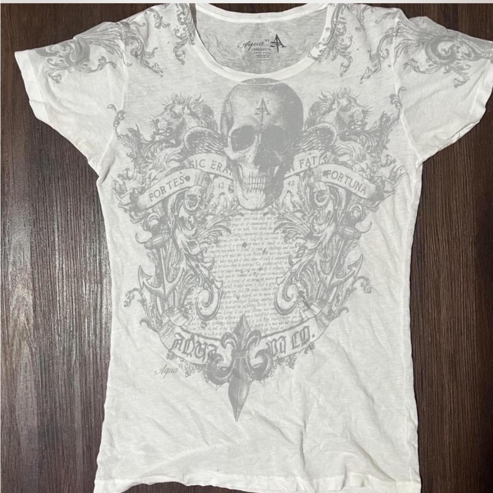 Affliction Women's Gray Graphic Tee